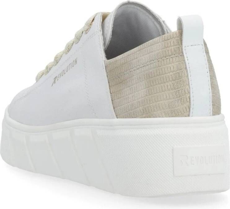 Rieker Witte Vrijetijdssneakers Vrouwen Stijlvol Comfort White Dames