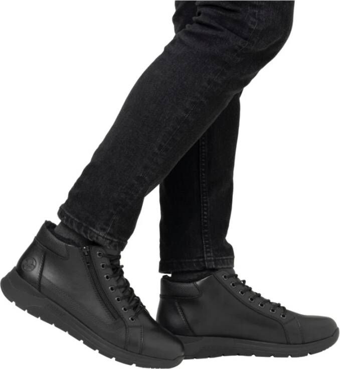 Rieker Zwarte Casual Gesloten Heren Enkellaarzen Black Heren