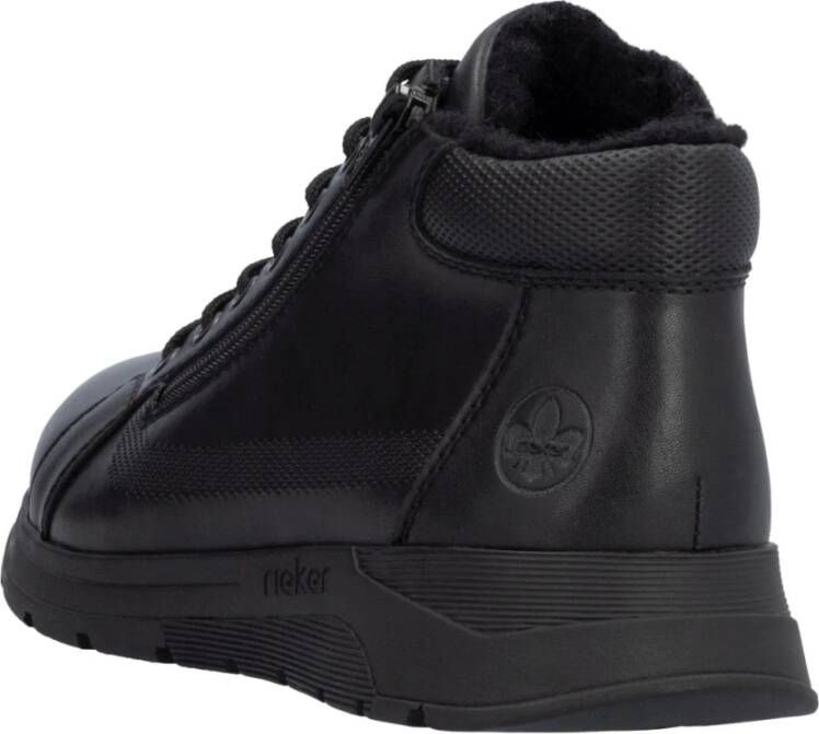 Rieker Zwarte Casual Gesloten Heren Enkellaarzen Black Heren