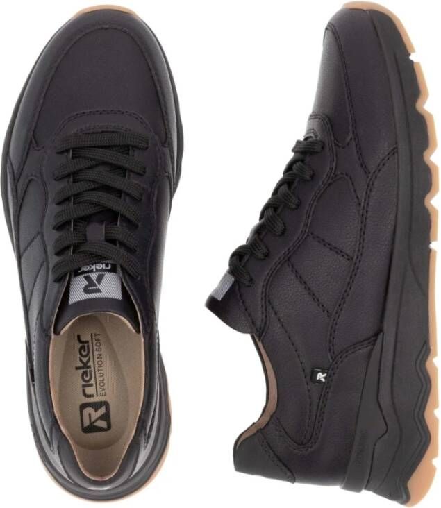 Rieker Zwarte Casual Heren Sneakers Black Heren