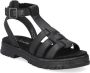 Rieker Zwarte Casual Open Platte Sandalen Black Dames - Thumbnail 2