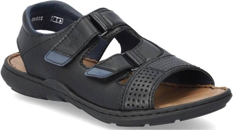 Rieker Zwarte Casual Open Sandalen Black Heren