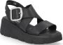 Rieker Zwarte Casual Platte Open Sandalen Black Dames - Thumbnail 4