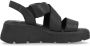 Rieker Zwarte Casual Platte Open Sandalen Black Dames - Thumbnail 7