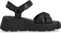 Rieker Zwarte Casual Platte Sandalen Vrouwen Black Dames - Thumbnail 6