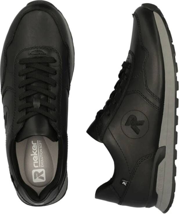 Rieker Zwarte Casual Sneakers voor Mannen Black Heren