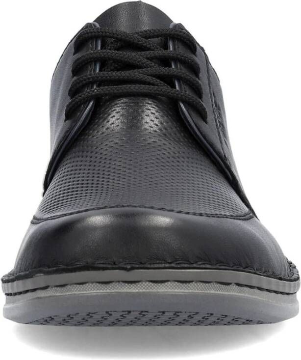 Rieker Zwarte Formele Business Schoenen Black Heren