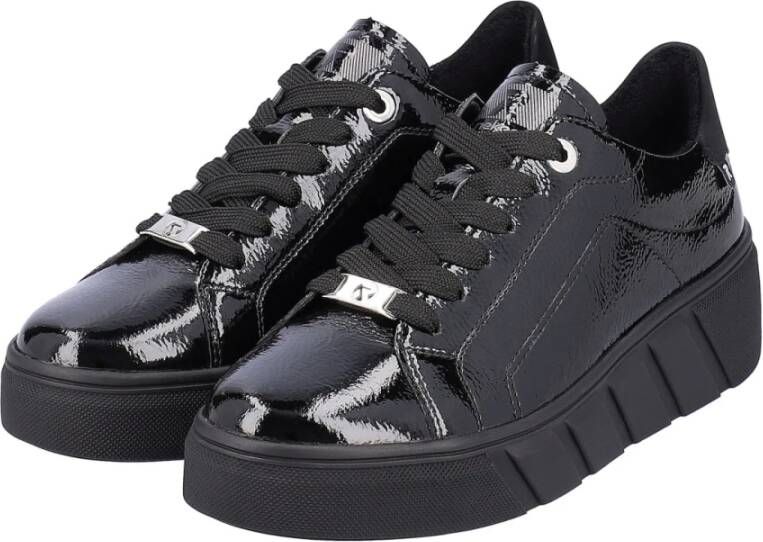 Rieker Zwarte Gesloten Casual Sneakers voor Dames Black Dames