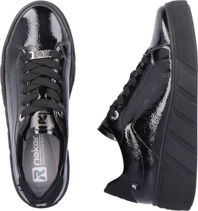 Rieker Zwarte Gesloten Casual Sneakers voor Dames Black Dames