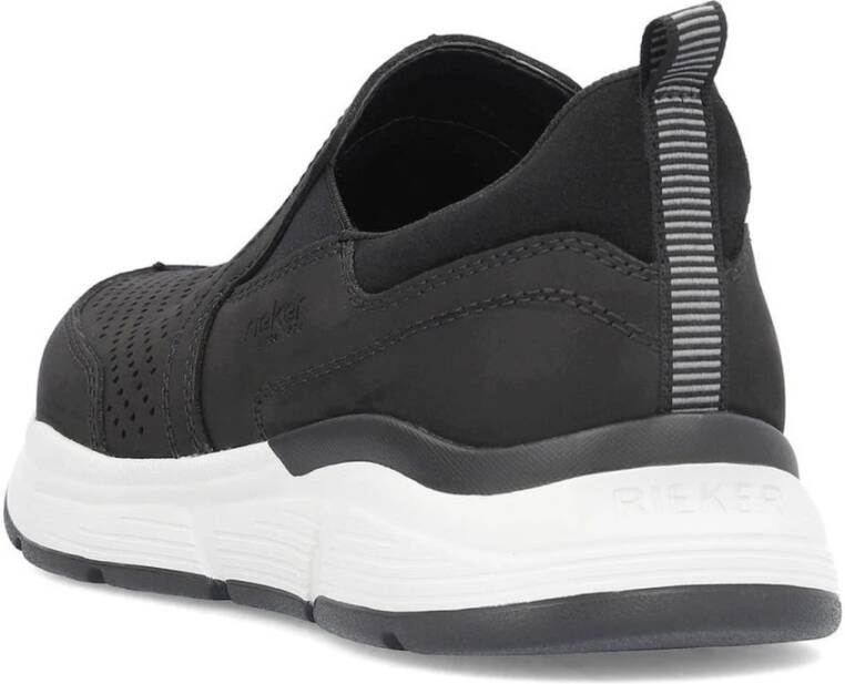 Rieker Zwarte Sneakers voor Mannen Black Heren