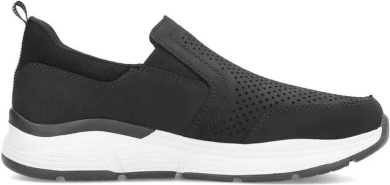 Rieker Zwarte Sneakers voor Mannen Black Heren