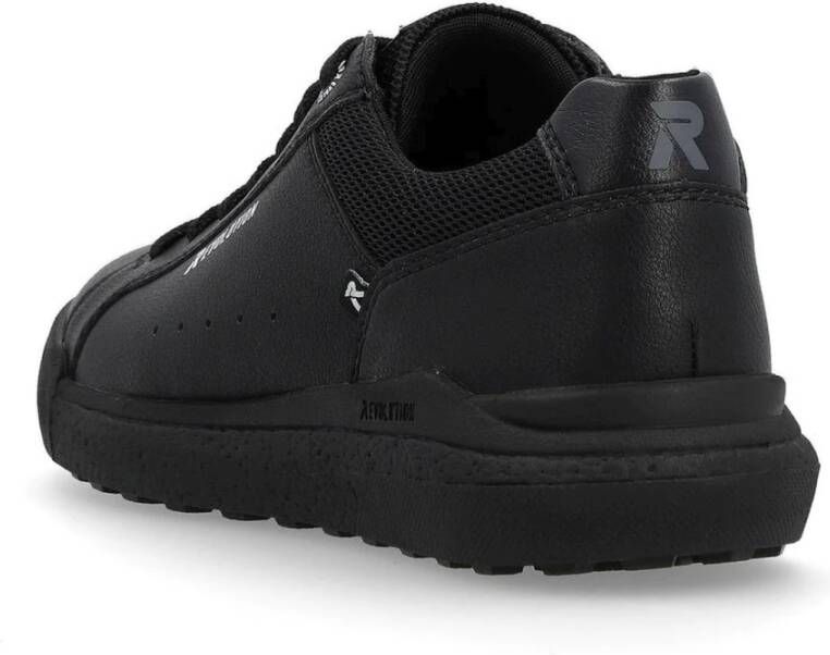 Rieker Zwarte Sneakers voor Mannen Black Heren