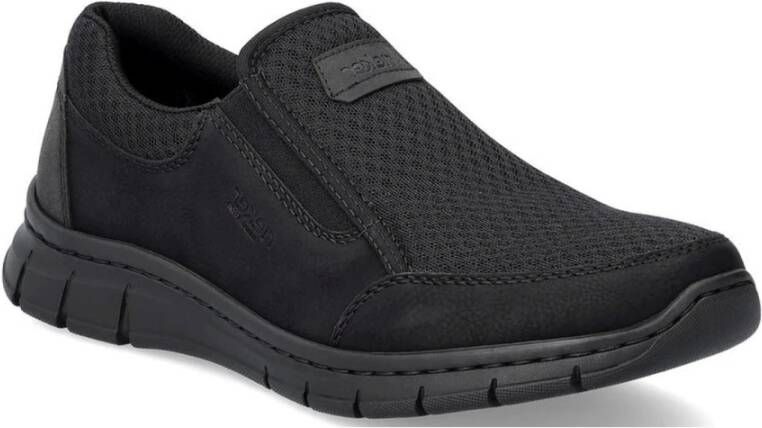 Rieker Zwarte Sneakers voor Mannen Black Heren