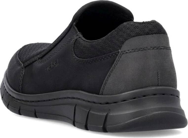 Rieker Zwarte Sneakers voor Mannen Black Heren