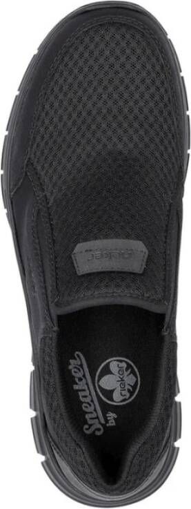 Rieker Zwarte Sneakers voor Mannen Black Heren