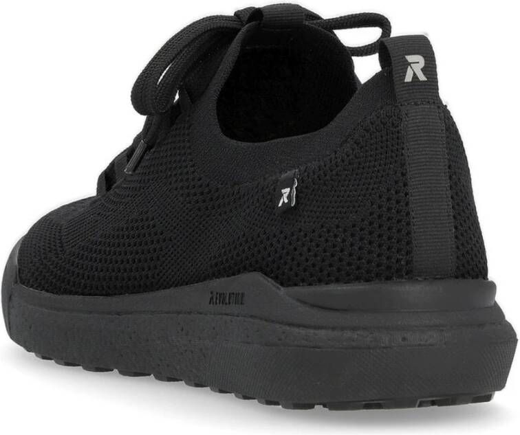 Rieker Zwarte Sneakers voor Mannen Black Heren