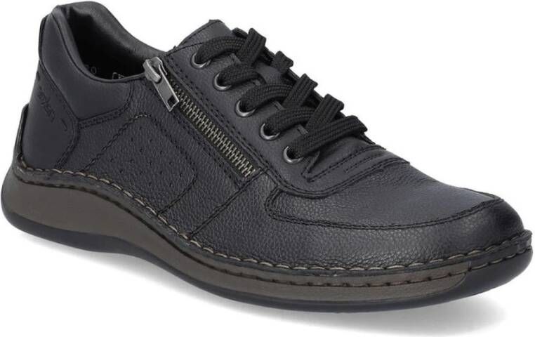 Rieker Zwarte Sneakers voor Mannen Black Heren