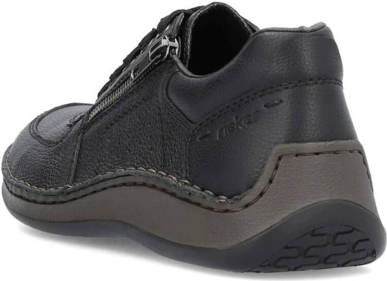 Rieker Zwarte Sneakers voor Mannen Black Heren