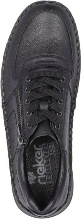 Rieker Zwarte Sneakers voor Mannen Black Heren