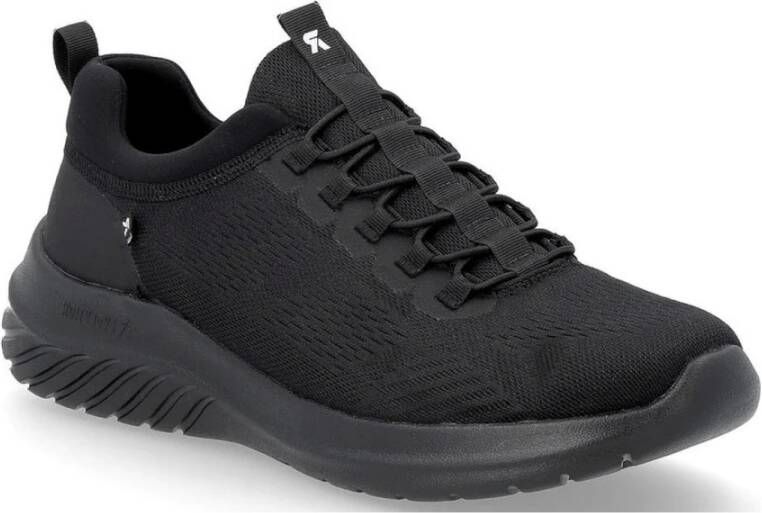 Rieker Zwarte Sneakers voor Mannen Black Heren