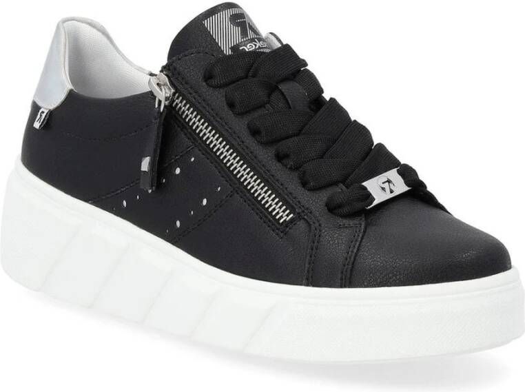 Rieker Zwarte Sneakers voor Vrouwen Black Dames