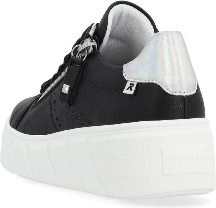 Rieker Zwarte Sneakers voor Vrouwen Black Dames