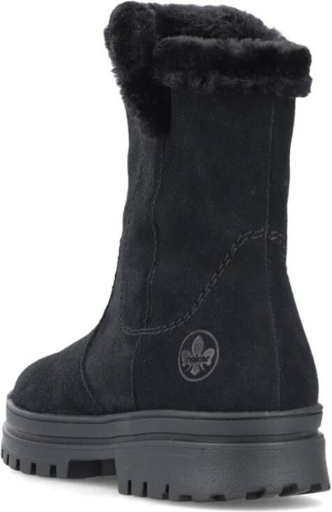 Rieker Zwarte Winterlaarzen met Verwijderbare Studs Black Dames