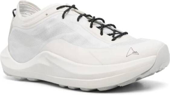 ROA Witte Mesh Platte Schoenen White Heren