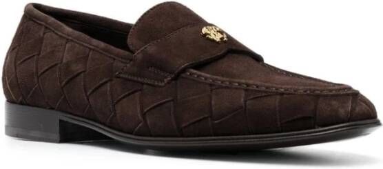 Roberto Cavalli Bruine Suède Casual Loafers Brown Heren