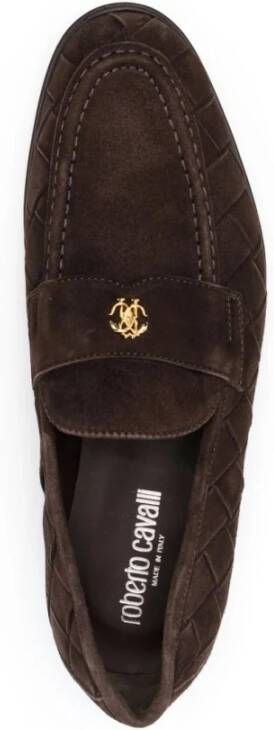 Roberto Cavalli Bruine Suède Casual Loafers Brown Heren