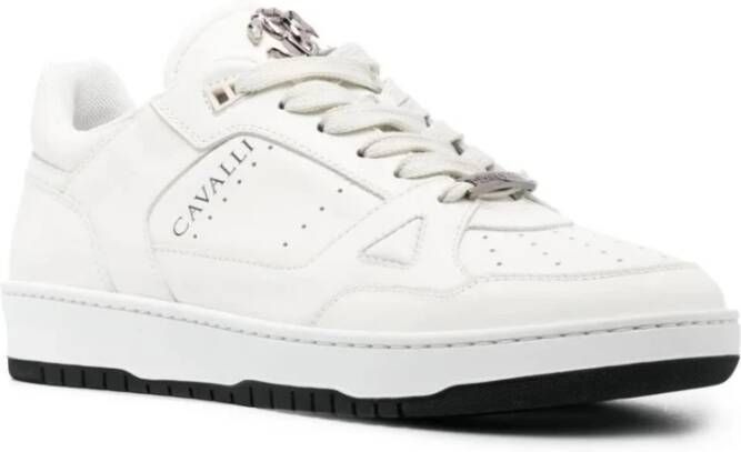 Roberto Cavalli Casual Beige Leren Trainers Beige Heren