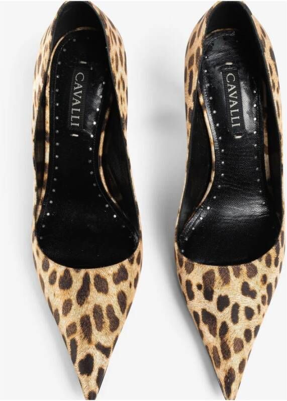 Roberto Cavalli Dierenprint Hoge Hak Pumps Brown Dames