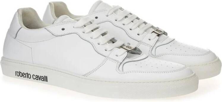 Roberto Cavalli Klassieke Leren Sneaker White Dames