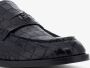 Roberto Cavalli Krokodil-Effect Penny Loafers Black Heren - Thumbnail 4