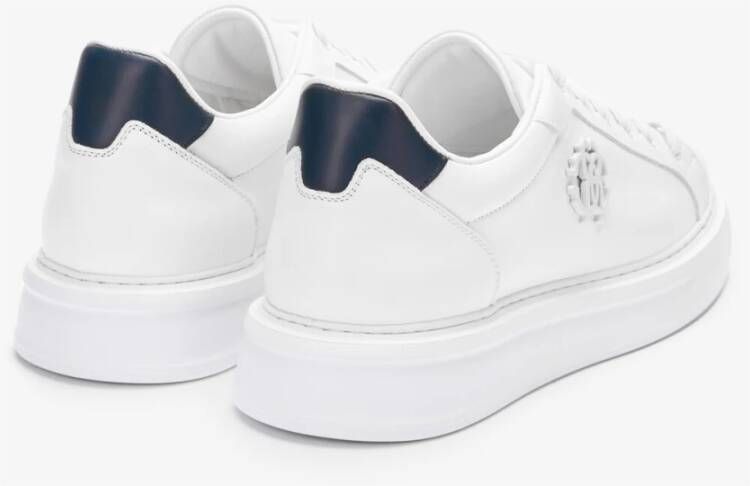 Roberto Cavalli Leren Sneaker voor Mannen White Heren