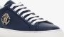 Roberto Cavalli Logo Leren Sneakers Klassieke Vetersluiting Blue Heren - Thumbnail 4