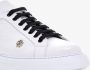 Roberto Cavalli Logo Leren Sneakers Klassieke Vetersluiting White Heren - Thumbnail 4