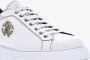 Roberto Cavalli Logo Leren Sneakers Klassieke Vetersluiting White Heren - Thumbnail 4