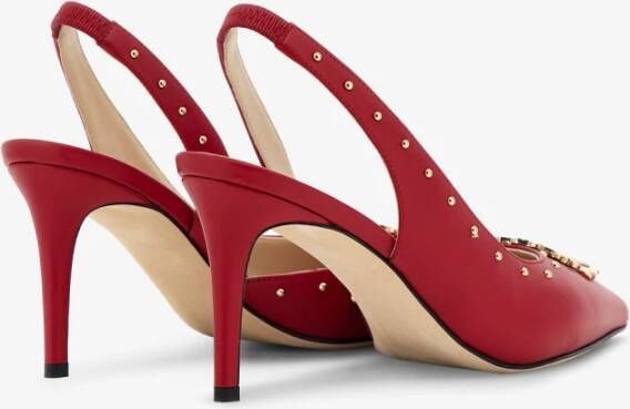 Roberto Cavalli Luxe leren slingbacks voor speciale gelegenheden Red Dames