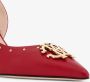 Roberto Cavalli Luxe leren slingbacks voor speciale gelegenheden Red Dames - Thumbnail 4