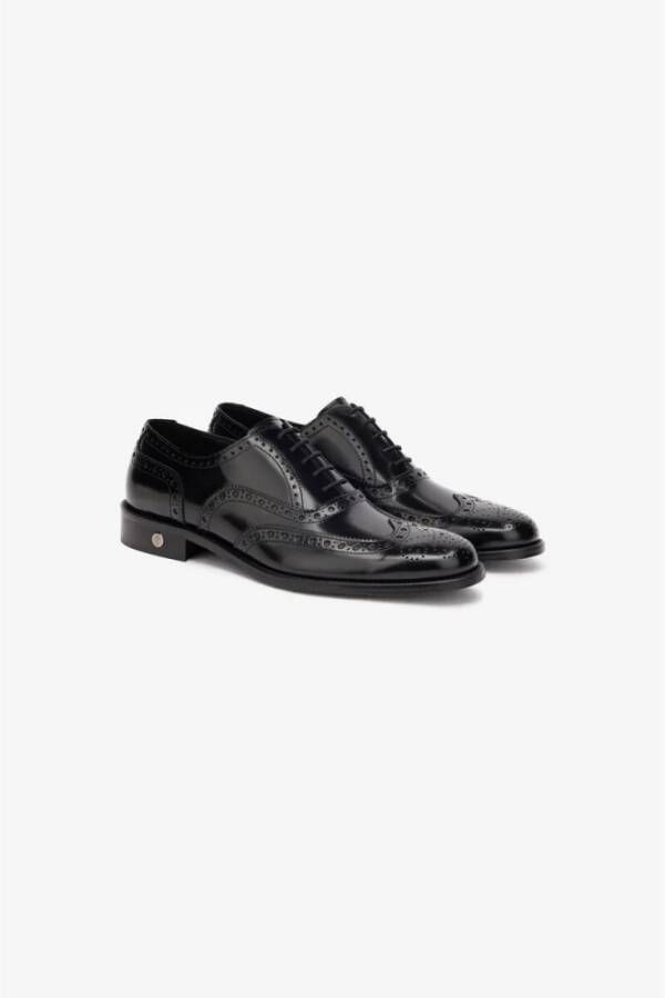 Roberto Cavalli Metallic Brogue Derby Loafers Black Heren