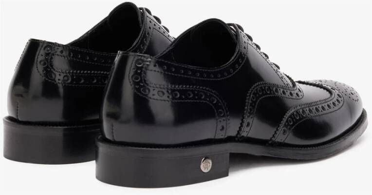 Roberto Cavalli Metallic Brogue Derby Loafers Black Heren