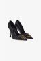 Roberto Cavalli Monogram Mirror Snake Leren Pumps Black Dames - Thumbnail 2