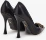 Roberto Cavalli Monogram Mirror Snake Leren Pumps Black Dames - Thumbnail 3