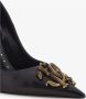 Roberto Cavalli Monogram Mirror Snake Leren Pumps Black Dames - Thumbnail 4