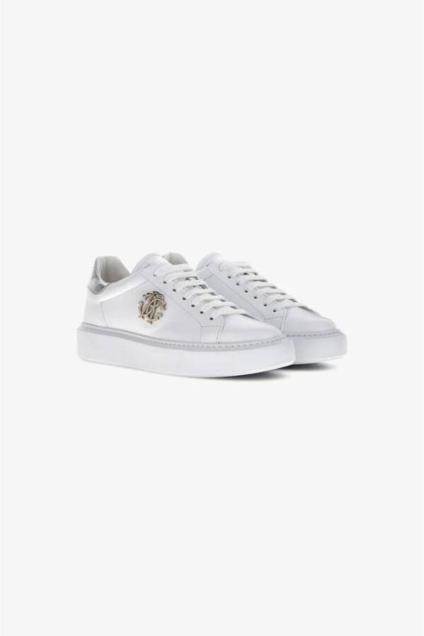 Roberto Cavalli Monogram Sneakers met Logo Print White Dames