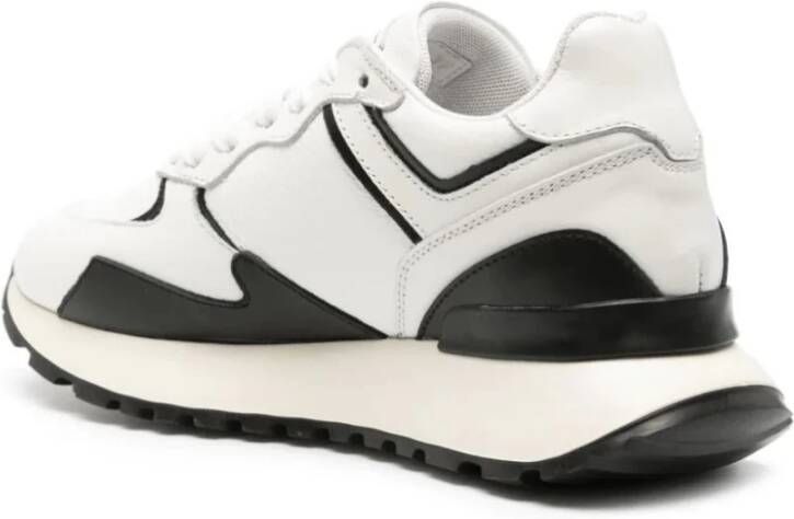 Roberto Cavalli Witte Leren Casual Sneakers White Dames