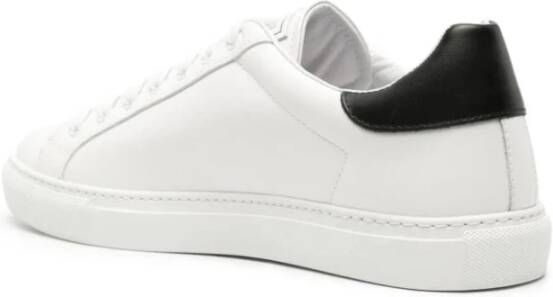 Roberto Cavalli Witte Leren Casual Sneakers White Heren