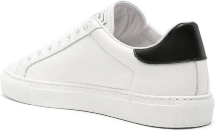 Roberto Cavalli Witte Leren Casual Trainers Sneakers White Dames