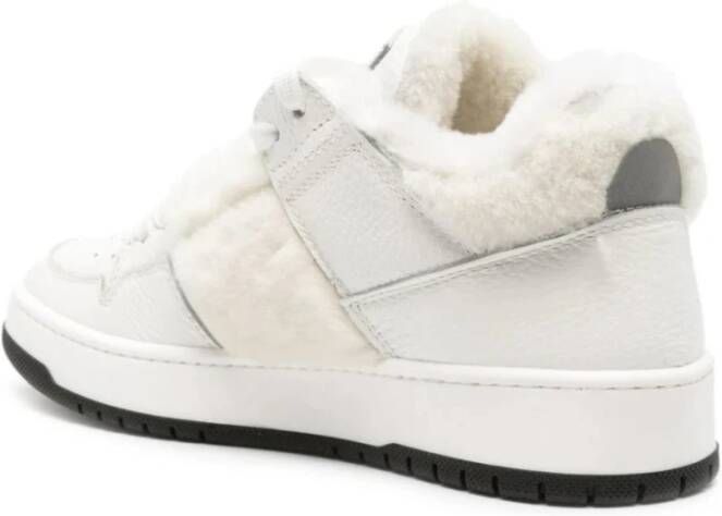 Roberto Cavalli Witte Leren Casual Trainers Sneakers White Dames